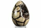 Septarian Dragon Egg Geode - Sparkly Black Crystals #348453-2